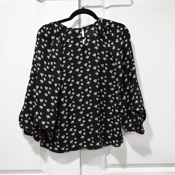 Tanya Taylor Gillian Poppy Print Shirt 100% Silk | Size 6 - Picture 5 of 10